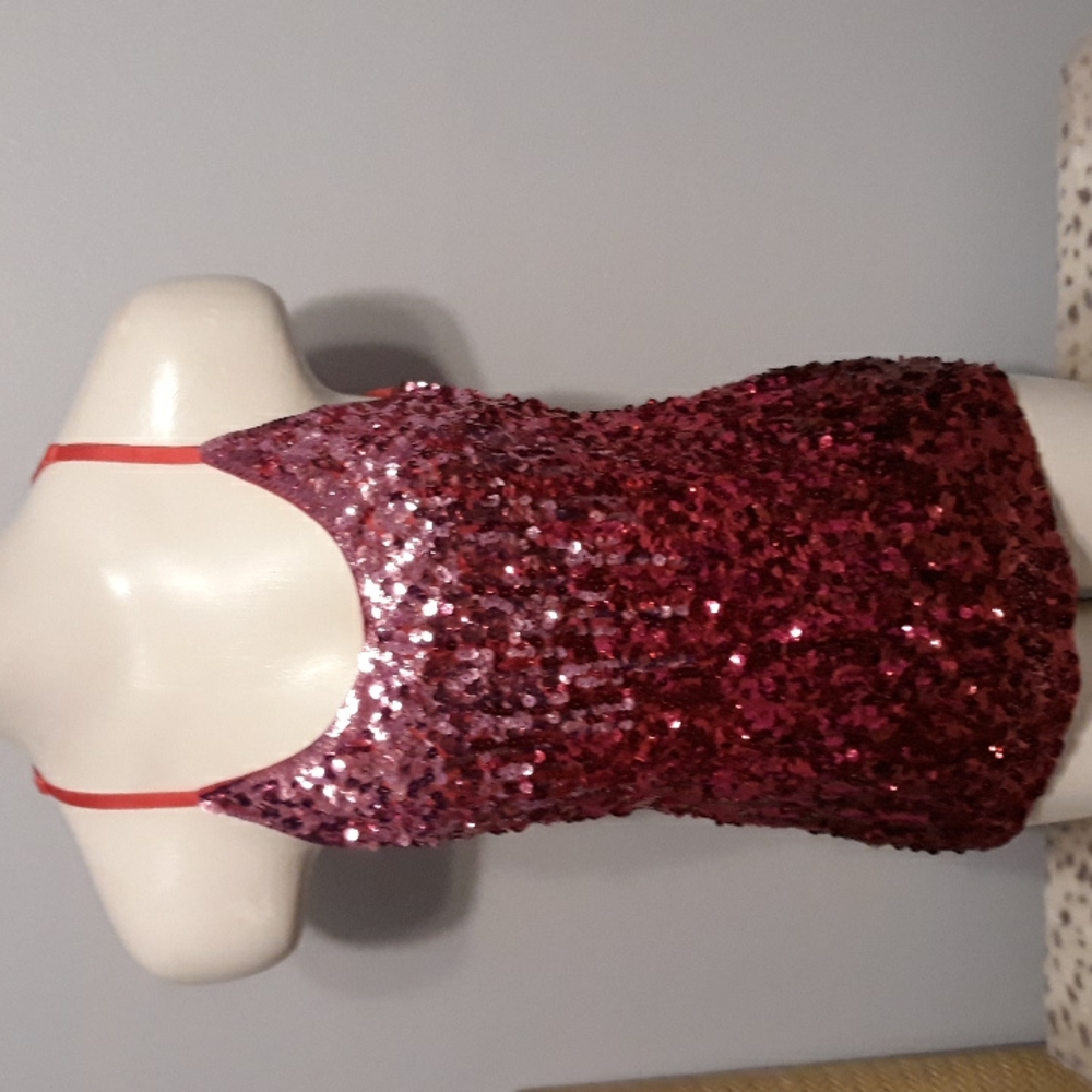 Sequin Red Pink Tank